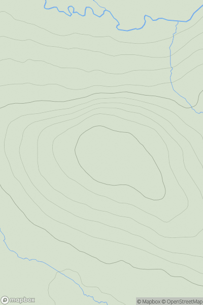 Thumbnail image for Beinn Bhreac [Altnaharra to Dornoch] showing contour plot for surrounding peak